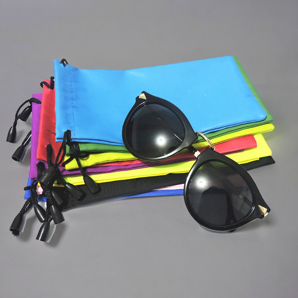 SobPai lot Soft Waterproof Plaid Cloth Sunglasses Bag ? Versatile Glasses, Watch, Phone & Eyeglasses Case ? High-Quality Oxford Fabric, Protective and Stylish Wholesale Y94 (Color Shipped Random)