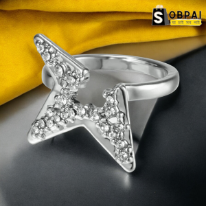 Elegant American Diamond Fancy Adjustable Finger Ring for Women - Ideal for Parties, Weddings, Engagements, and Bridal Wear - White Silver Color with Mossonite Zircon Stone -