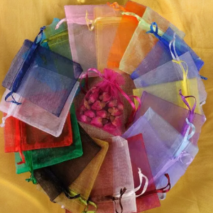 Organza Bags for Parties, Weddings, and Gifts - Light Green and Assorted Colors - Perfect for Jewelry Packaging and Display by SobPai