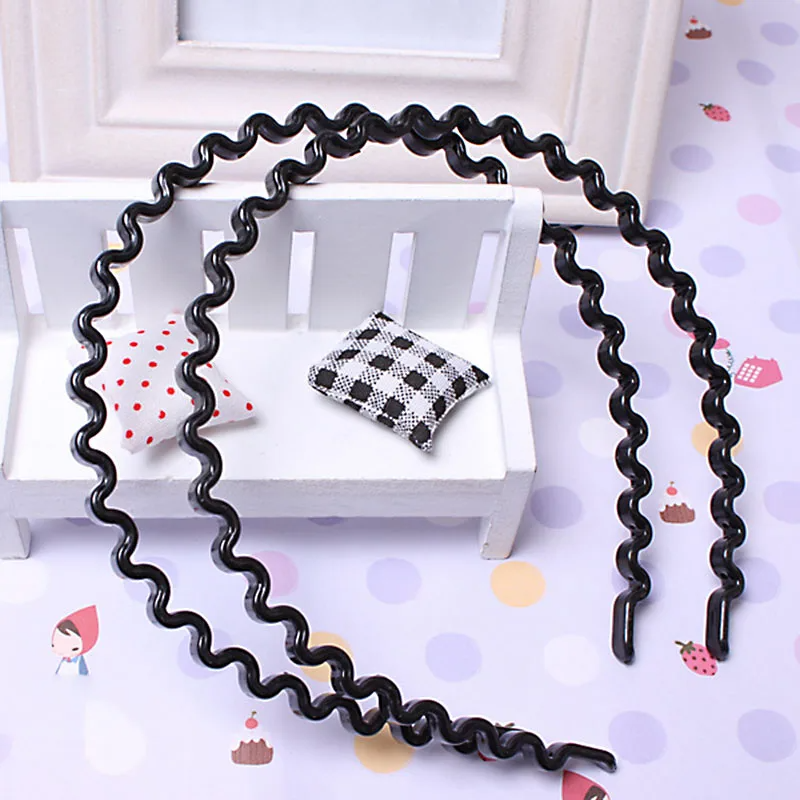 1PC Girl Head Hoop Candy Colored Plastic Wave Shape Hairbands for Children, Ladies, and Women | Stylish Hair Accessories by SobPai - Image 2