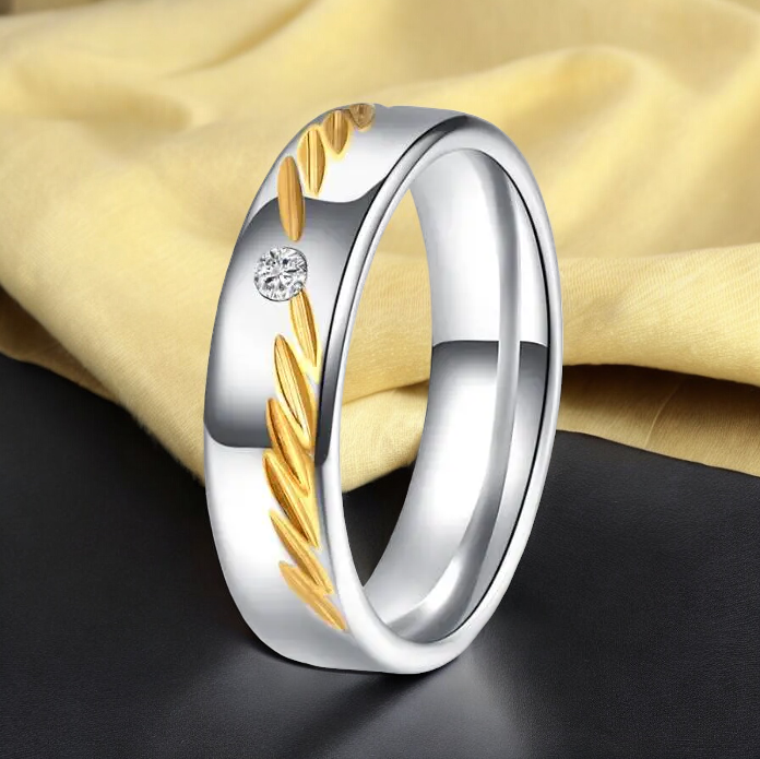 Stainless Steel Silver Wedding Ring - R248, 6mm Width, Round Pattern, Elegant and Durable, SobPai - Image 2