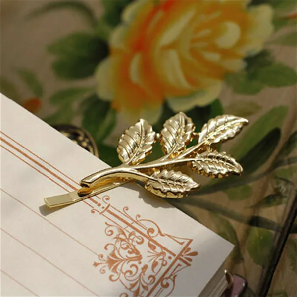 Elegant Olive Branch Leaves Pearl Metal Hair Clip - SobPai | Fashionable Headdress Accessories for Women - Image 3
