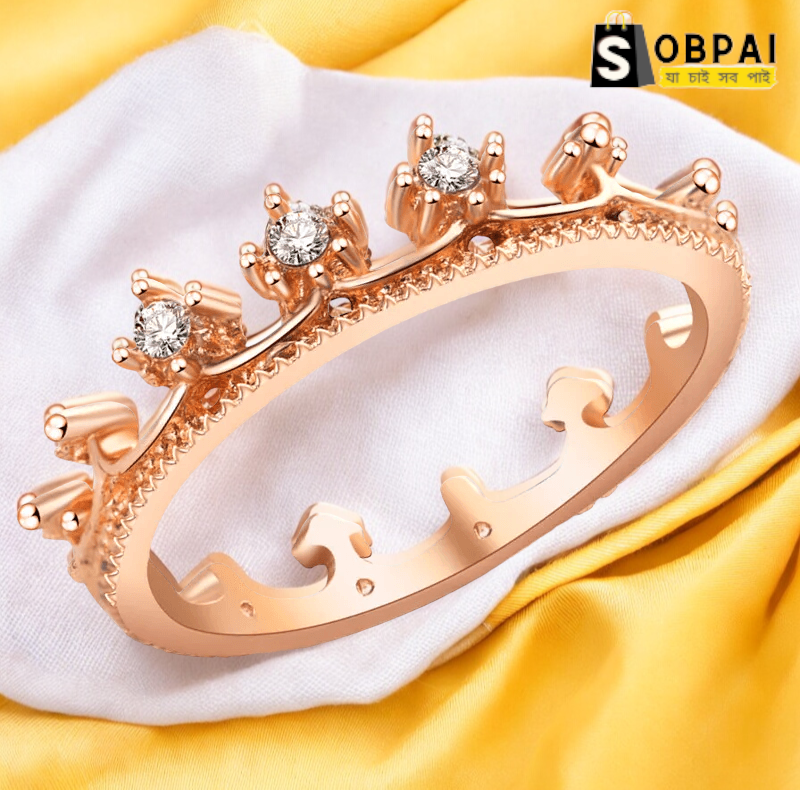 Elegant Crown Ring Wedding Jewelry for Women ? Rhinestone Silver Crown Ring for Engagement, Fashion Mode Wedding Ring Designs by SobPai