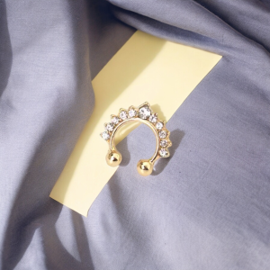 High-Grade Zircon Crystal False Nose Ring | Elegant Female Jewelry Wholesale | SobPai European and American Trade | Available in Gold, Silver, and Rose Gold