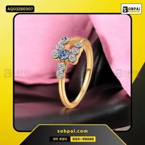 Stylish Zinc Alloy Crystal Wedding Rings (Blue - 7)