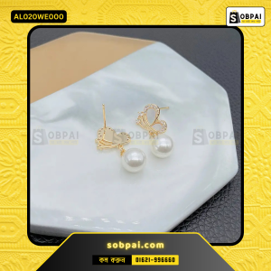 Elegant Pearl Bow Bridal Earrings