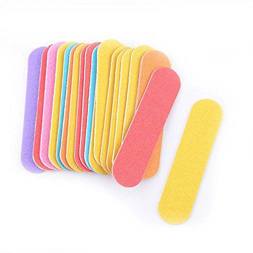 SobPai Professional Colorful Nail File Set - Mini Double-Sided Emery Boards, Washable Sandpaper Nail Buffers for Nail Care and Manicure - Image 2