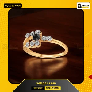 Stylish Zinc Alloy Crystal Wedding Rings (Black - 7)