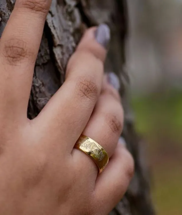 SobPai Stainless Steel Religious Unisex Ring Size 10 Silver - Perfect Birthday Gift, Elegant and Durable - 1 Piece - Image 2