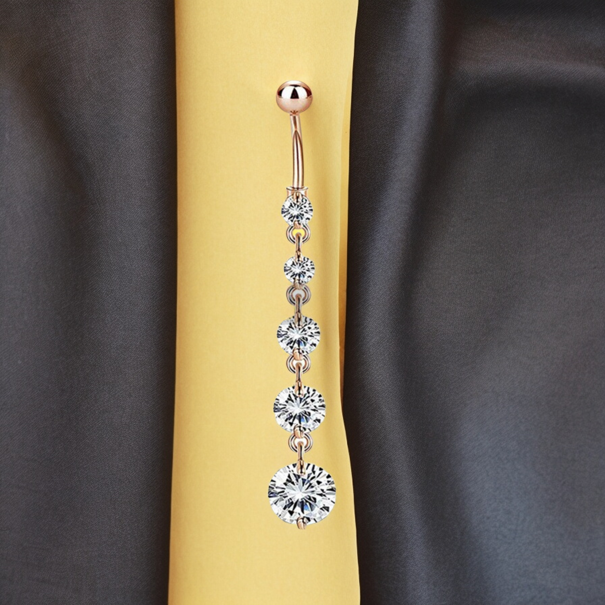 SobPai 1PCS Surgical Steel Belly Button Piercings Navel Earrings Crystal Rhinestone Body Jewelry for Women and Men