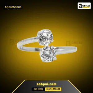 Elegant Stainless Steel Wedding & Engagement Ring (Silver, 8)