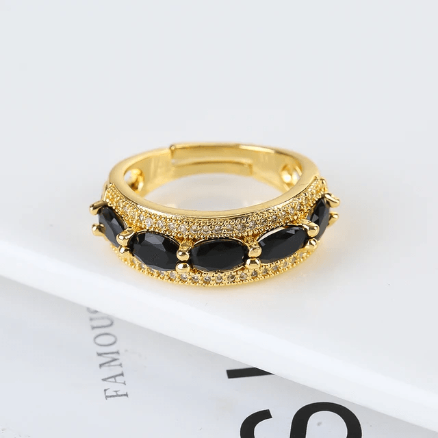 Luxury Fashion Micro Inlaid Electroplated Zircon Women's Adjustable Ring - Classic Fine Jewelry Wholesale High Quality Gifts by SobPai - Image 2